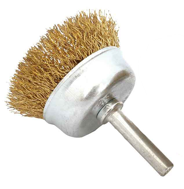 Abracs 75mm Crimped Cup Brush 6mm Spindle Mounted ABWBCUP75